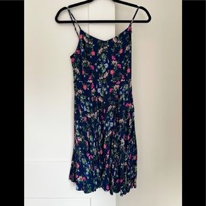 Old Navy Blue Floral Dress Small